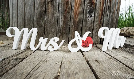 Mr and Mrs Wedding Sign Mr & Mrs pvc letters table decor Wedding gift