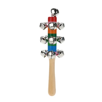 Early Educational Improvement Pram Crib Cute Rainbow Rattles Toy Handle Wooden Sound Bell Stick Shaker Rattle Newborn Baby Gift
Early Educational Improvement Pram Crib Cute Rainbow Rattles Toy Handle Wooden Sound Bell Stick Shaker Rattle Newborn Baby Gift