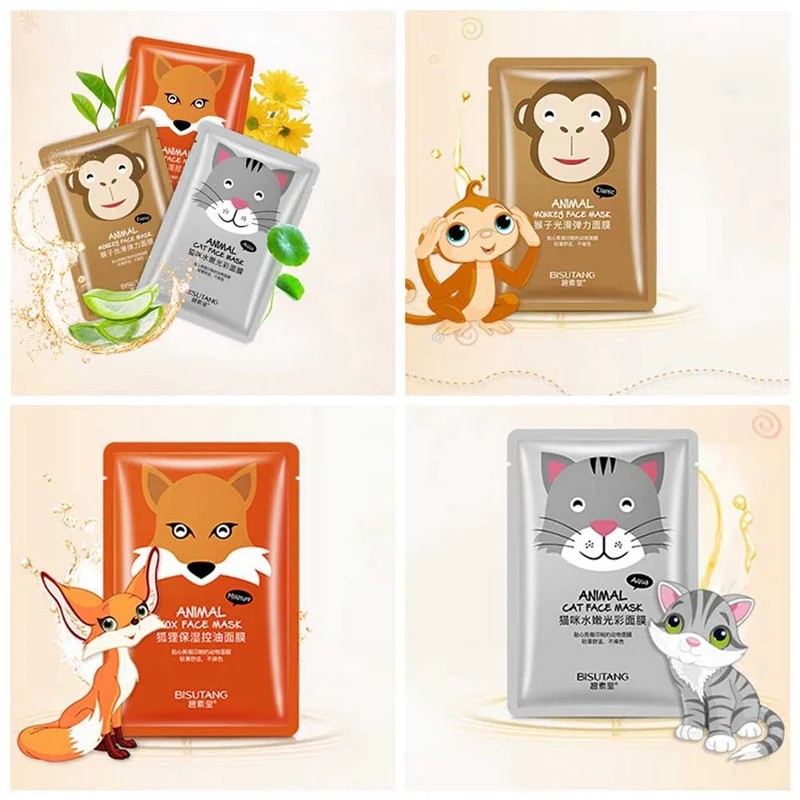 Cute Cat Monkey Fox Animal Mask Moisturizing Whitening Oil Control Nourishing Hydrating Skin Care Face Mask
Cute Cat Monkey Fox Animal Mask Moisturizing Whitening Oil Control Nourishing Hydrating Skin Care Face Mask