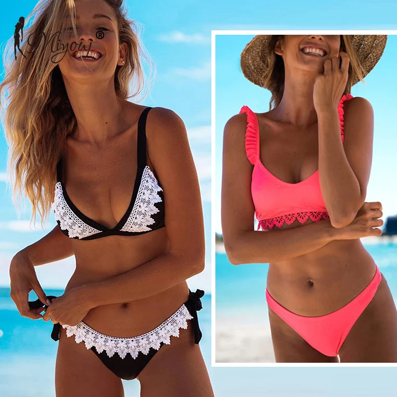 Miyouj Lace Bikini Women Bathing Suit Brazilian Swimsuit Biquinis Feminino 2019 Mujer Black Ladies Micro Bikini Set Shipping
Miyouj Lace Bikini Women Bathing Suit Brazilian Swimsuit Biquinis Feminino 2019 Mujer Black Ladies Micro Bikini Set Shipping
