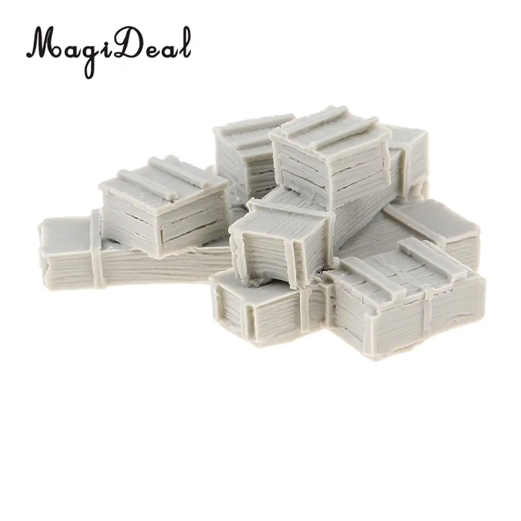 1/35 Resin Figure Kit 8 Ammunition Boxes Miniature War Game Accessory Unpainted for Sand Table War Game WWII Scenery Layout