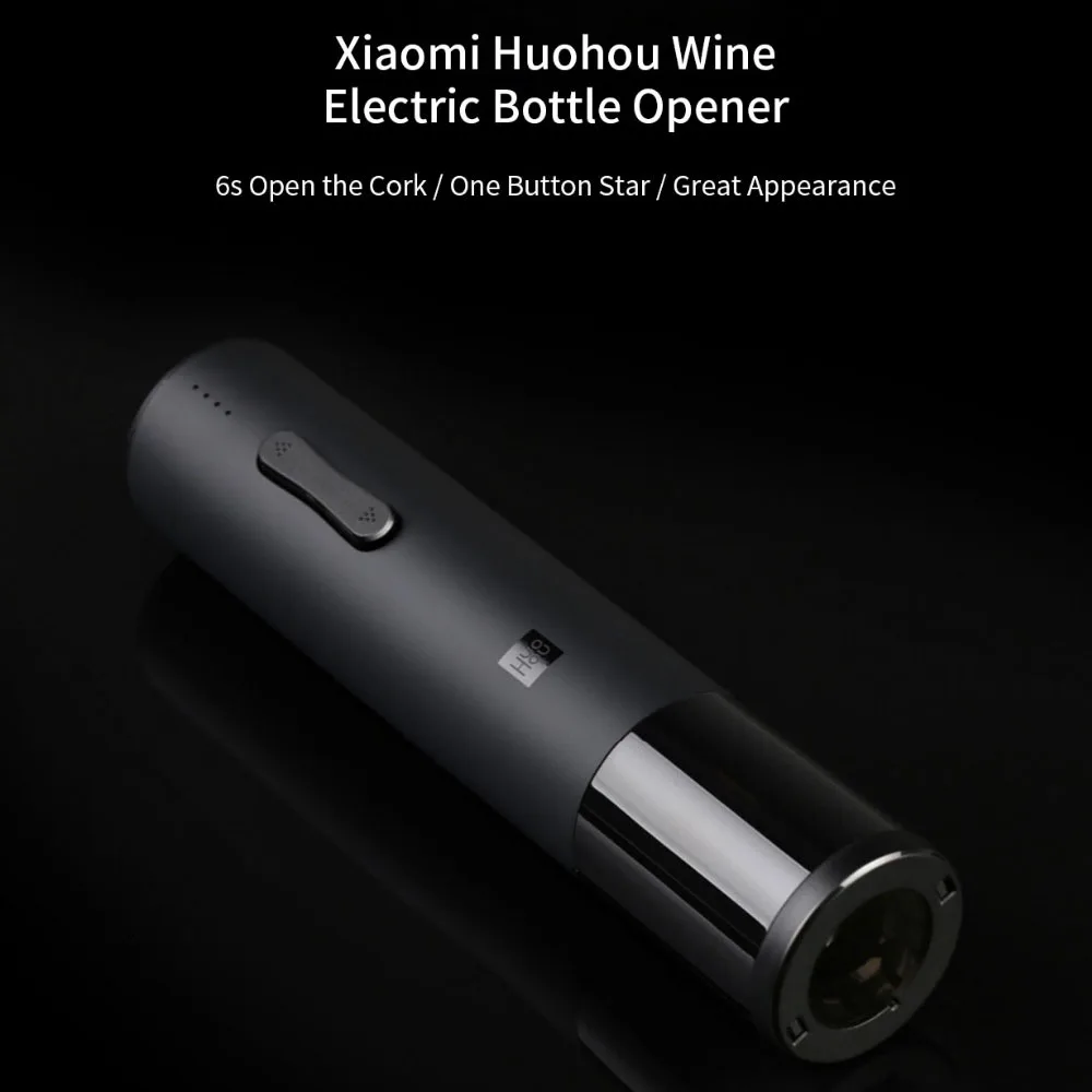 Штопор для бутылок Xiaomi Mijia Huohou автоматическая открывалка с ножом снятия этикетки