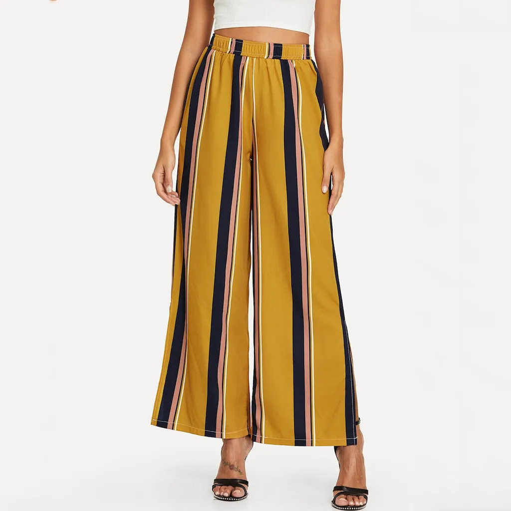 Women wide leg trousers high waist vintage striped loose plus size pants casual summer Ladies elastic band fashion sports pants
Women wide leg trousers high waist vintage striped loose plus size pants casual summer Ladies elastic band fashion sports pants