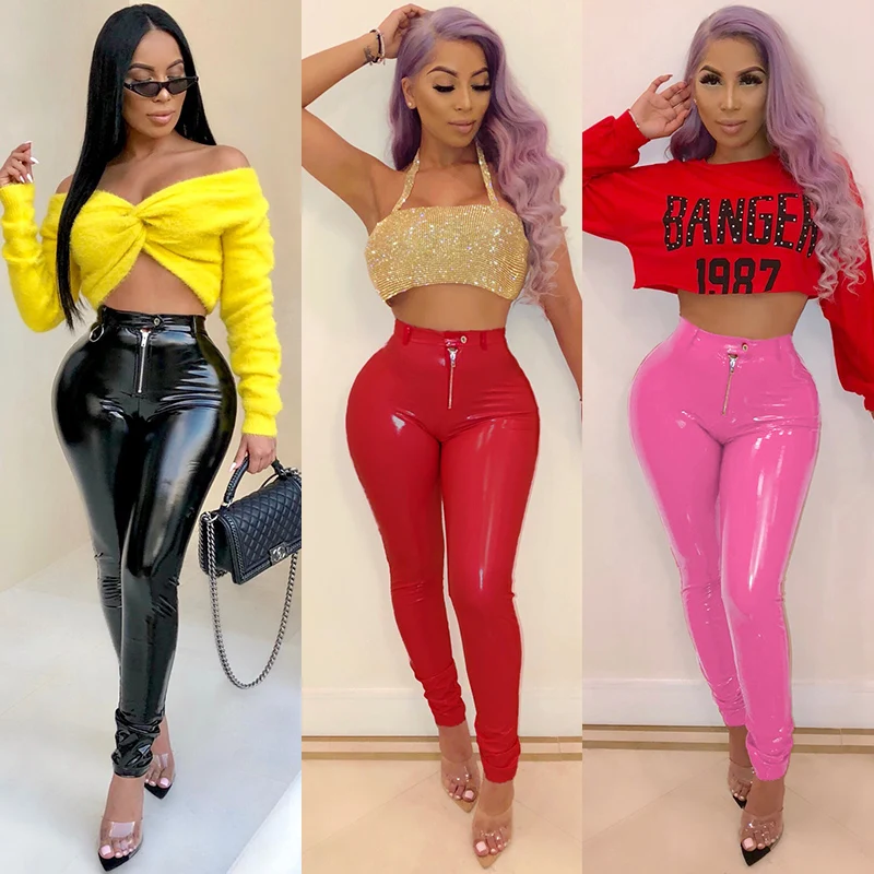 Women High Waist Skinny Pu Leather Pants Capris Velvet Faux Trousers Push Up Skin Tight Wet Look Sexy Jeggings Elastic Plus Size
Women High Waist Skinny Pu Leather Pants Capris Velvet Faux Trousers Push Up Skin Tight Wet Look Sexy Jeggings Elastic Plus Size