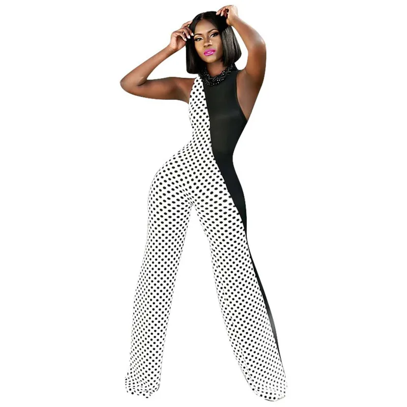Black White Patchwork Polka Dot Jumpsuit Women 2018 Elegant Sleeveless Wide Leg Jumpsuit Rompers Party Sexy Jumpsuit Clubwear
Black White Patchwork Polka Dot Jumpsuit Women 2018 Elegant Sleeveless Wide Leg Jumpsuit Rompers Party Sexy Jumpsuit Clubwear