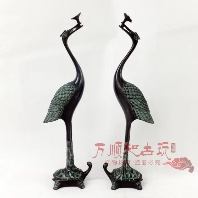 A Pair of Collection copper Ganoderma lucidum Red-crowned crane Dragon Turtle statues
A Pair of Collection copper Ganoderma lucidum Red-crowned crane Dragon Turtle statues