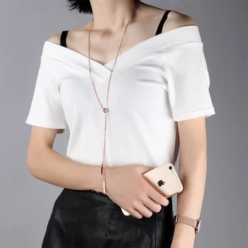 Hot Sale Stick Tassel Pendant Long Necklace Rose Gold Color Stainless Steel Jewelry
Hot Sale Stick Tassel Pendant Long Necklace Rose Gold Color Stainless Steel Jewelry