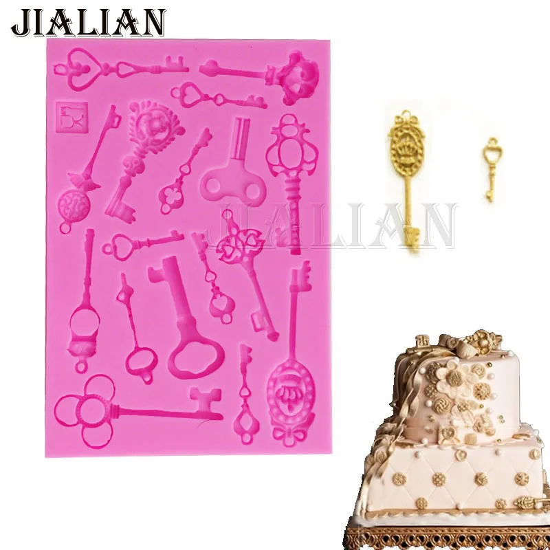 Retro fashion Keys Shape Lace Mold Cake Decorating Tools Silicone Mold Fondant Polymer Clay Resin Candy Fimo Super Sculpey T0875
Retro fashion Keys Shape Lace Mold Cake Decorating Tools Silicone Mold Fondant Polymer Clay Resin Candy Fimo Super Sculpey T0875