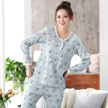 2017 Spring Long Sleeved Ladies Pajamas Set Cotton Pyjamas Women Pijama Floral Print Sleepwear Homewear Nightgown Asia/Tag M-2XL
2017 Spring Long Sleeved Ladies Pajamas Set Cotton Pyjamas Women Pijama Floral Print Sleepwear Homewear Nightgown Asia/Tag M-2XL