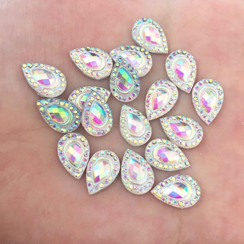 100pcs 8*12mm Drop Resin Rhinestones AB Stones and Crystals Strass Crystal For Evening Wedding Dresses A480
100pcs 8*12mm Drop Resin Rhinestones AB Stones and Crystals Strass Crystal For Evening Wedding Dresses A480