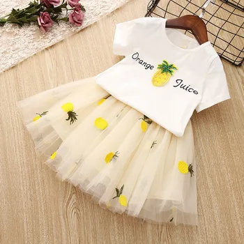2019 New Summer Girls Clothes White Pineapple T-shirt Tutu Skirts Children Clothing Set Fashion 3 4 5 6 7 8 Year Kids Suits
2019 New Summer Girls Clothes White Pineapple T-shirt Tutu Skirts Children Clothing Set Fashion 3 4 5 6 7 8 Year Kids Suits