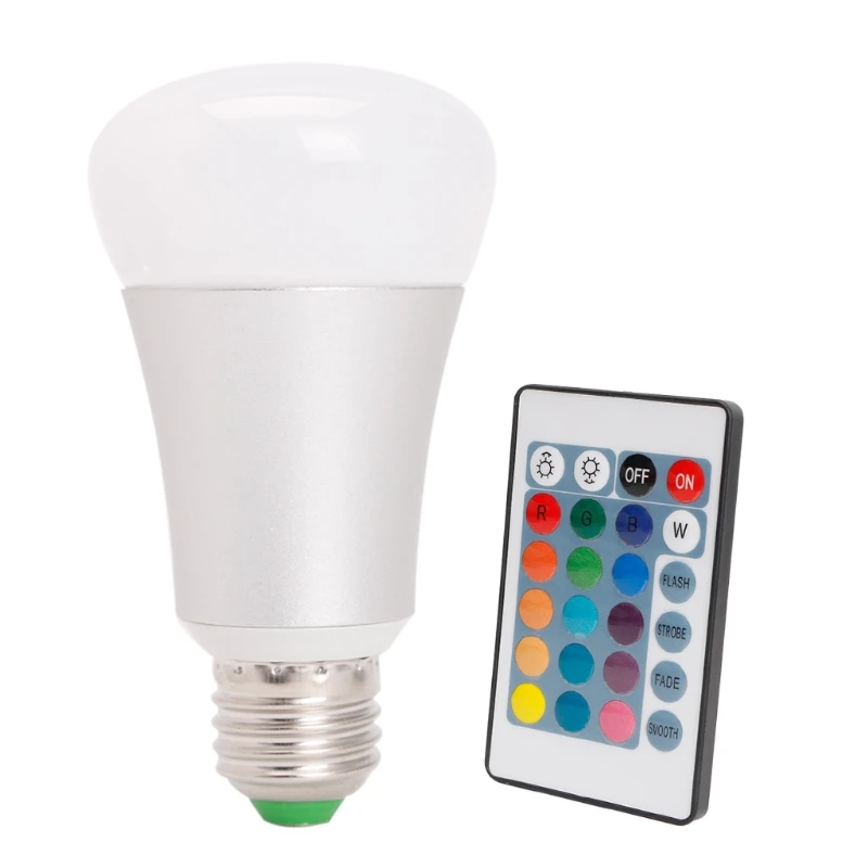 Smart APP WIFI LED light Bulb RGBW light Alarm Clock +24key Remote Control E27 #0604