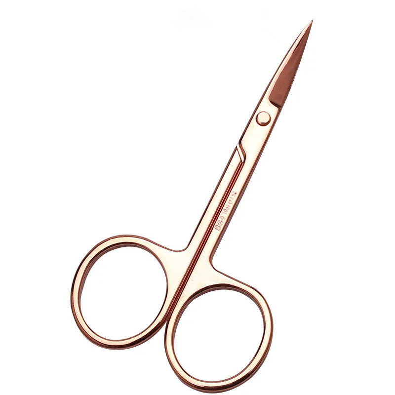 

Stainless Steel Eyebrow Trimmer Scissors Eye Brow Shaver Knife Hair Removal Beauty Makeup Tools Nose Hair Trimmer Rose Gold