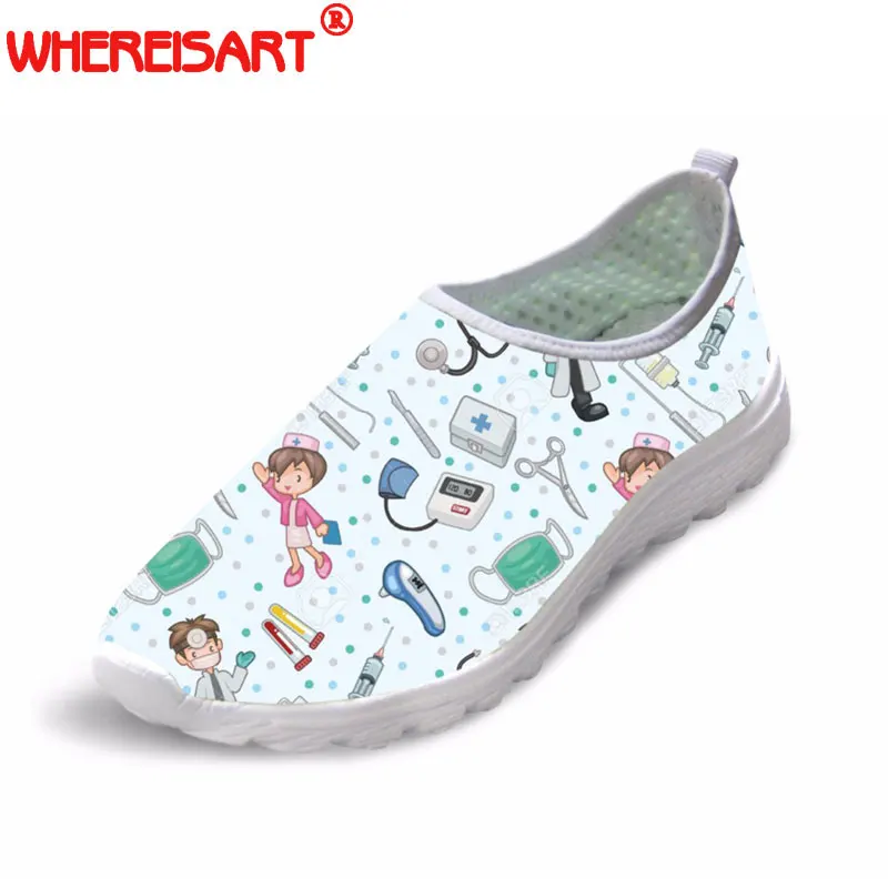 WHEREISART Cute Nurse Pattern Women Spring Summer Flats Shoes 3D Cartoon Nursing Bear Light Mesh Shoes Woman Beach Loafers Girl
WHEREISART Cute Nurse Pattern Women Spring Summer Flats Shoes 3D Cartoon Nursing Bear Light Mesh Shoes Woman Beach Loafers Girl