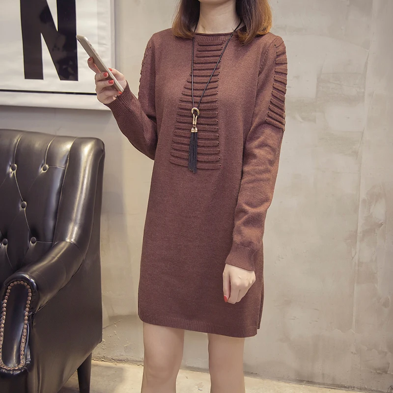New 2018 Autumn and Winter Women Loose Pullovers Long Sleeve Knitted Sweater Solid Color Medium Long Sweaters
New 2018 Autumn and Winter Women Loose Pullovers Long Sleeve Knitted Sweater Solid Color Medium Long Sweaters