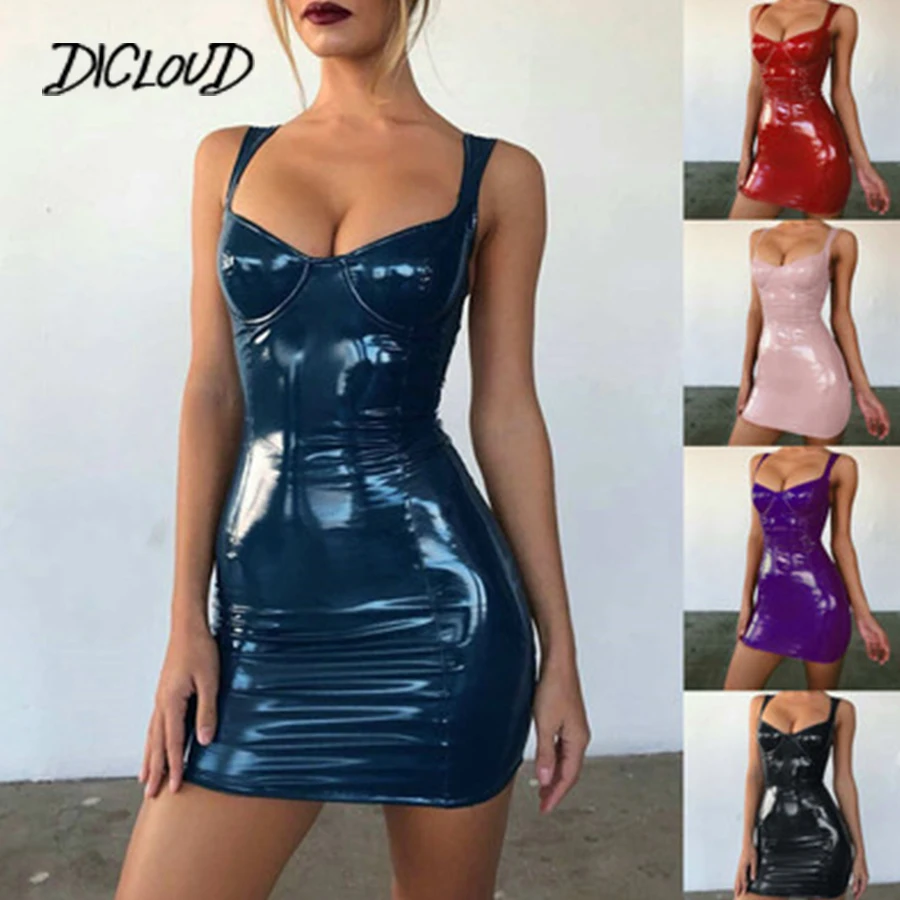 DICLOUD Sexy Leather Dress Women 2019 Fashion Strapless High Waist Dress Female Elastic Tight Sheath Mini Dresses
DICLOUD Sexy Leather Dress Women 2019 Fashion Strapless High Waist Dress Female Elastic Tight Sheath Mini Dresses