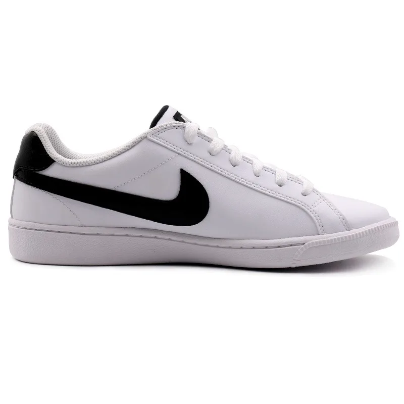 nike men black solid court majestic leather sneakers