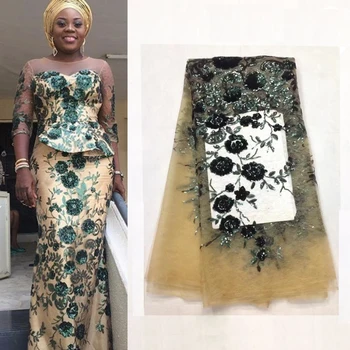 New Nigerian Embroidered Sequined Mesh Lace Fabric Bride Wedding Fabrics In Green Sequins India African Net Tulle Swiss Voile
New Nigerian Embroidered Sequined Mesh Lace Fabric Bride Wedding Fabrics In Green Sequins India African Net Tulle Swiss Voile