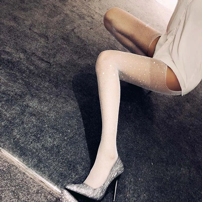 Women Hollow Lace Mesh Stockings Sexy Crystal Fishnet Pantyhose Open Crotch Hosiery FS99
Women Hollow Lace Mesh Stockings Sexy Crystal Fishnet Pantyhose Open Crotch Hosiery FS99