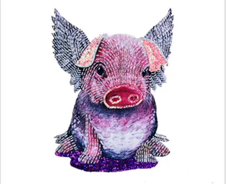 Explosive printing embroidered sequin cloth stickers small flying pig figure exquisite high-end accessories patch patch
Explosive printing embroidered sequin cloth stickers small flying pig figure exquisite high-end accessories patch patch