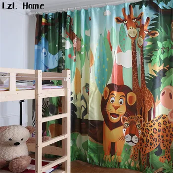 LzL Home hot happy cute cartoon lion tiger deer blackout curtain for kids room modern fashion style 3d printed window curtains
LzL Home hot happy cute cartoon lion tiger deer blackout curtain for kids room modern fashion style 3d printed window curtains