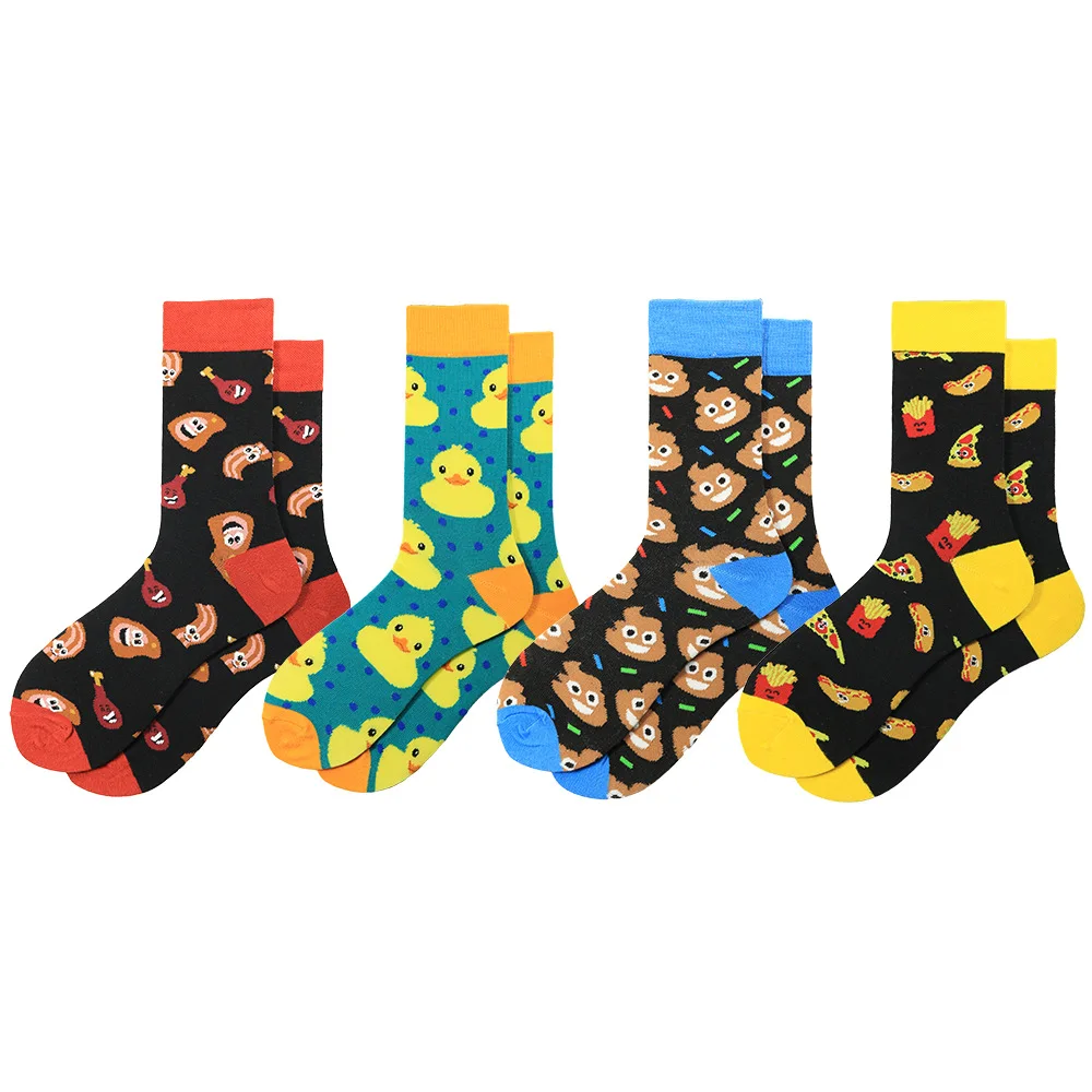 Combed Cotton Fashion Hip Hop Men Socks Trend Harajuku Stool Duck Chicken leg Burger French fries Happy Funny Socks
Combed Cotton Fashion Hip Hop Men Socks Trend Harajuku Stool Duck Chicken leg Burger French fries Happy Funny Socks