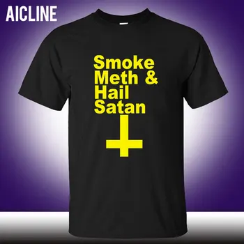 New Summer Style Fashion SMOKE METH HAIL SATAN T Shirt Men Casual Short Sleeve Keep Calm and Worship Satan T-shirt
New Summer Style Fashion SMOKE METH HAIL SATAN T Shirt Men Casual Short Sleeve Keep Calm and Worship Satan T-shirt