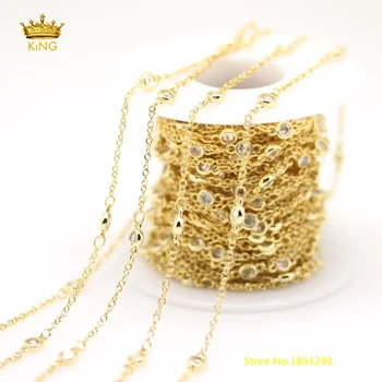5Meters 4mm Tiny Copper Links Chains,Clear Zircon Coin Chains Wire Wrapped Plated Golden Rosary Chain CZ Charms Findings HX143
5Meters 4mm Tiny Copper Links Chains,Clear Zircon Coin Chains Wire Wrapped Plated Golden Rosary Chain CZ Charms Findings HX143