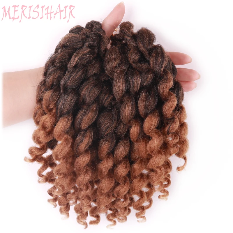 MERISI Hair Ombre Jumpy Wand Curly Crochet 8 Inch 22 Roots Synthetic Crochet Hair Extended For Black Women Jamaican Bounce
MERISI Hair Ombre Jumpy Wand Curly Crochet 8 Inch 22 Roots Synthetic Crochet Hair Extended For Black Women Jamaican Bounce