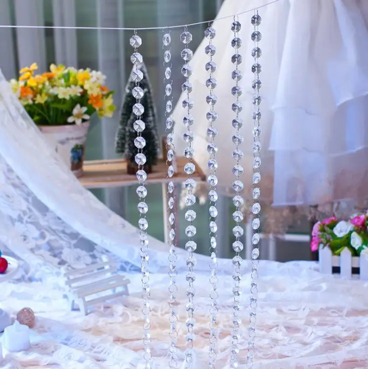 1M Wedding Decoration Octagonal Acrylic Crystal Beads Curtain Iridescent Garland Strand Shimmer Curtains Party Decoration
1M Wedding Decoration Octagonal Acrylic Crystal Beads Curtain Iridescent Garland Strand Shimmer Curtains Party Decoration