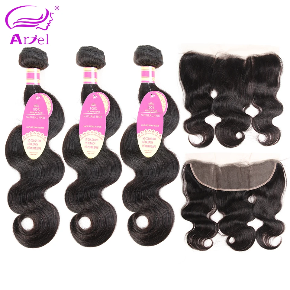 Ariel hair Malaysian body wave with frontal 3 bundles with frontal Non remy human hair
Ariel hair Malaysian body wave with frontal 3 bundles with frontal Non remy human hair