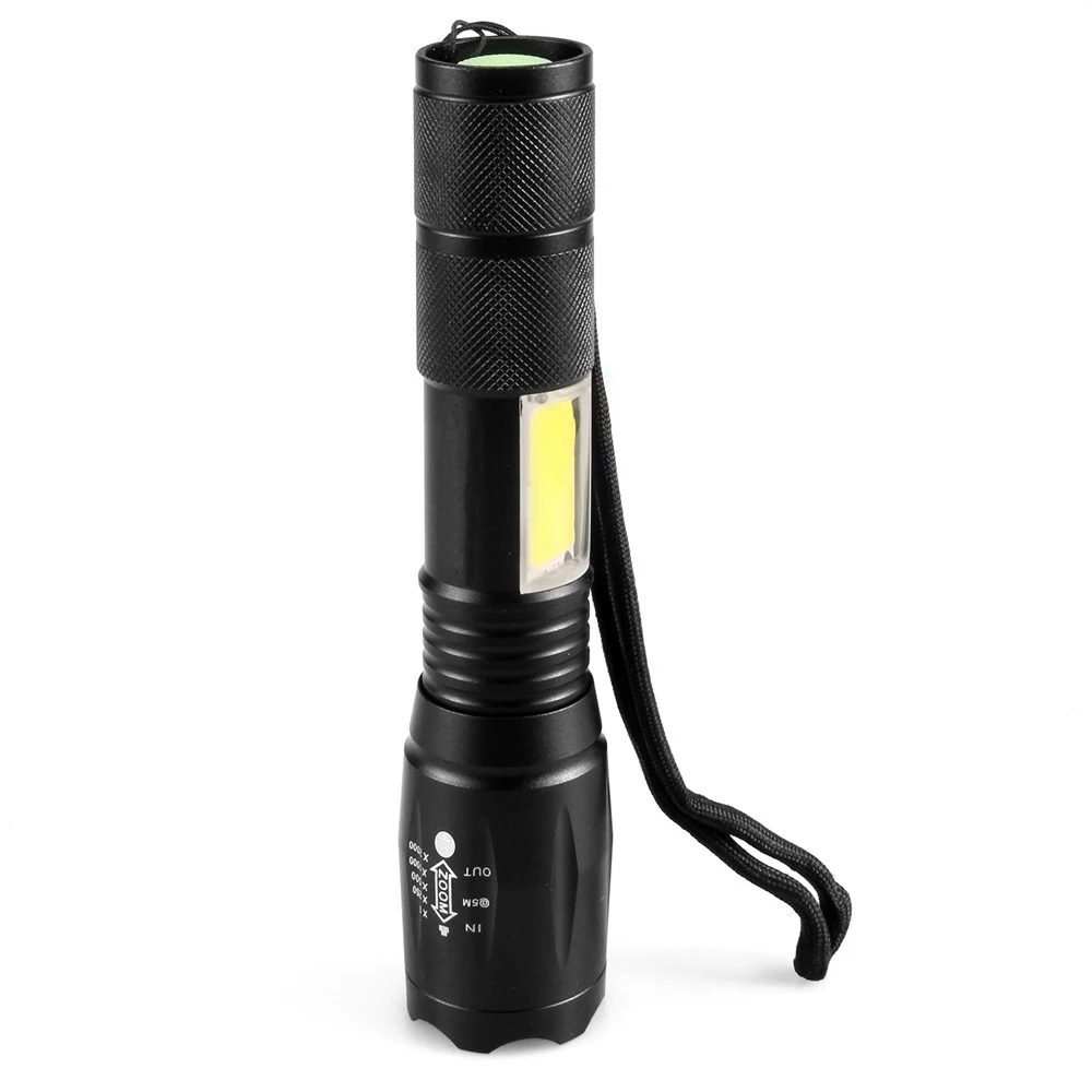 Explosion Models COB Work Light Flashlight 1800LM XM-T6 Zoomable 3 Mode Lanterna LED Flashlight Lights Camping Hunting Flashligh
Explosion Models COB Work Light Flashlight 1800LM XM-T6 Zoomable 3 Mode Lanterna LED Flashlight Lights Camping Hunting Flashligh