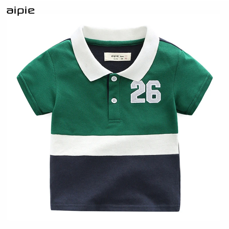 aipie New fashion Children Boys Polo-shirts Embroidery Letters Cotton Blends Short sleeved Polo For 3-9 year kids
aipie New fashion Children Boys Polo-shirts Embroidery Letters Cotton Blends Short sleeved Polo For 3-9 year kids