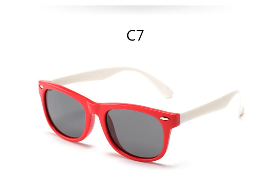 ALIKIAI Girls Sunglasses Kids Sun glasses Children Glasses Polarized Lenses Girls Boys Silicone UV400 Child Mirror Baby Eyewear (16)
