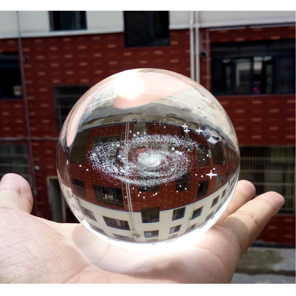 80mm Galaxy Glass Crystal Ball Astronomical Science Model Photography Photo Props Home Office Decor NO STAND