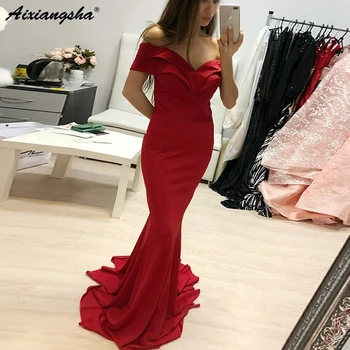 Cheap Prom Dress 2019 Mermaid Long Off the Shouder Simple Satin Gown Sweep Train Custom Women Formal Evening Dresses vestidos de
Cheap Prom Dress 2019 Mermaid Long Off the Shouder Simple Satin Gown Sweep Train Custom Women Formal Evening Dresses vestidos de