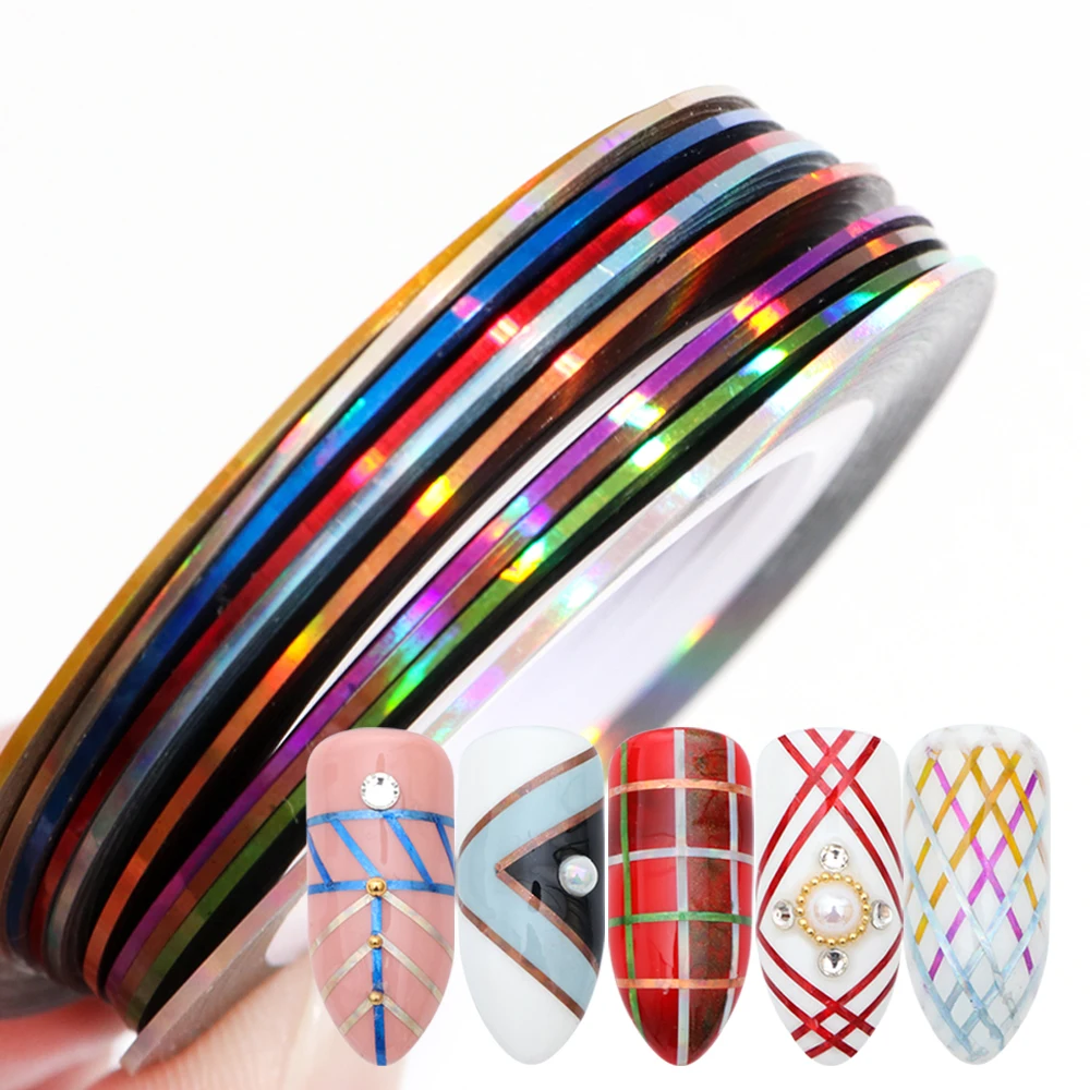 10 Rolls Mixed Color Nail Striping Tape Sticker Ribbon Line For DIY 3D Nail Art Tips Decorations Nail Foil Decals Set SA815
10 Rolls Mixed Color Nail Striping Tape Sticker Ribbon Line For DIY 3D Nail Art Tips Decorations Nail Foil Decals Set SA815