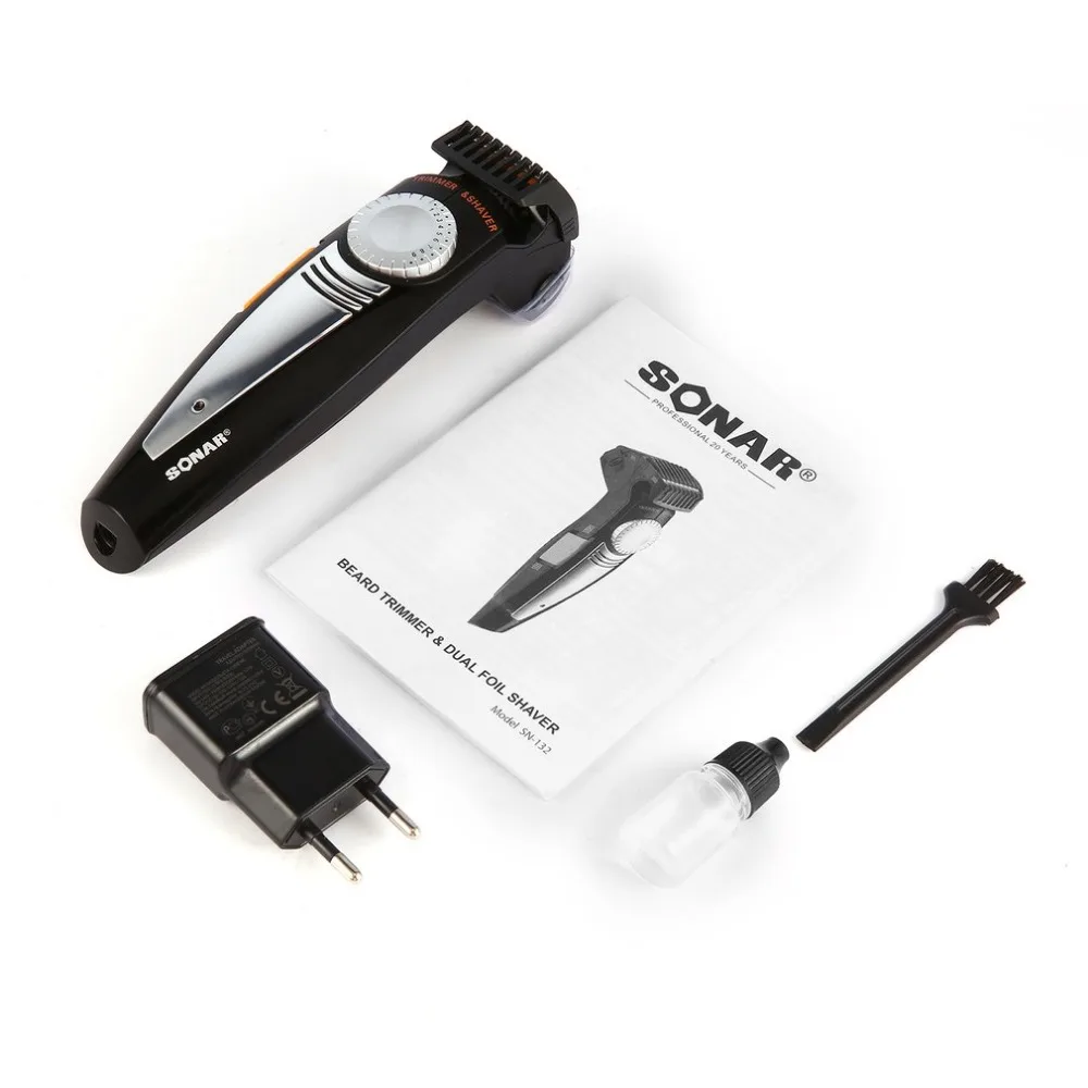 SN-132 Beard & Stubble Trimmer Dual Foil Shaver Portable Rechargeable Electric Shaver with Contouring Flex Head Washable EU plug
SN-132 Beard & Stubble Trimmer Dual Foil Shaver Portable Rechargeable Electric Shaver with Contouring Flex Head Washable EU plug