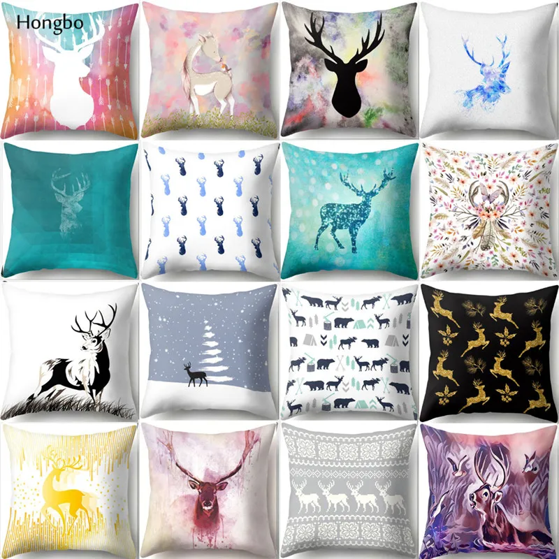 Hongbo Nordic Geometric Cushion Pillowcase Cover Deer Elk Pillow Cover Christmas Present Cojines
Hongbo Nordic Geometric Cushion Pillowcase Cover Deer Elk Pillow Cover Christmas Present Cojines