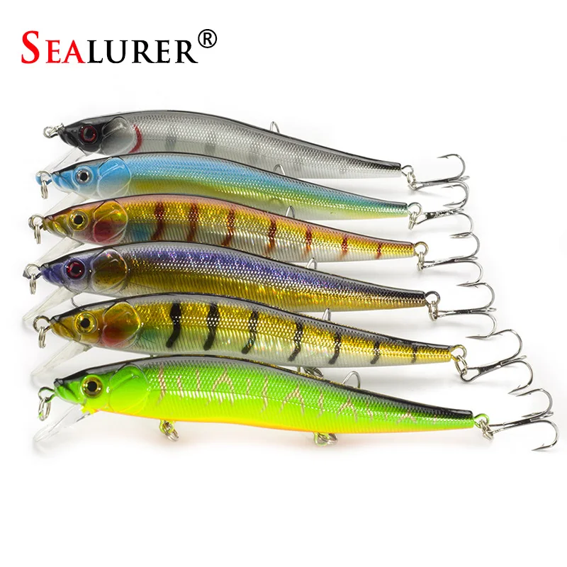SEALURER Fishing Lures 11.5CM 13G Wobbler Floating Minnow 6# Treble Hooks Pesca Hard Bait Swimbait Crankbait 6pcs/lot
SEALURER Fishing Lures 11.5CM 13G Wobbler Floating Minnow 6# Treble Hooks Pesca Hard Bait Swimbait Crankbait 6pcs/lot