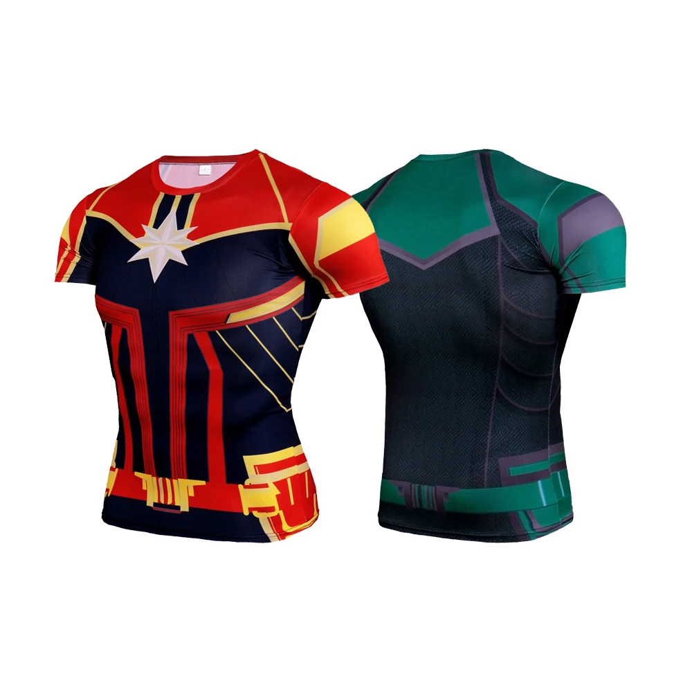 Captain Marvel Men's Gym Short Sleeves Sports Compression Shirts costumes halloween costume adult costume
Captain Marvel Men's Gym Short Sleeves Sports Compression Shirts costumes halloween costume adult costume