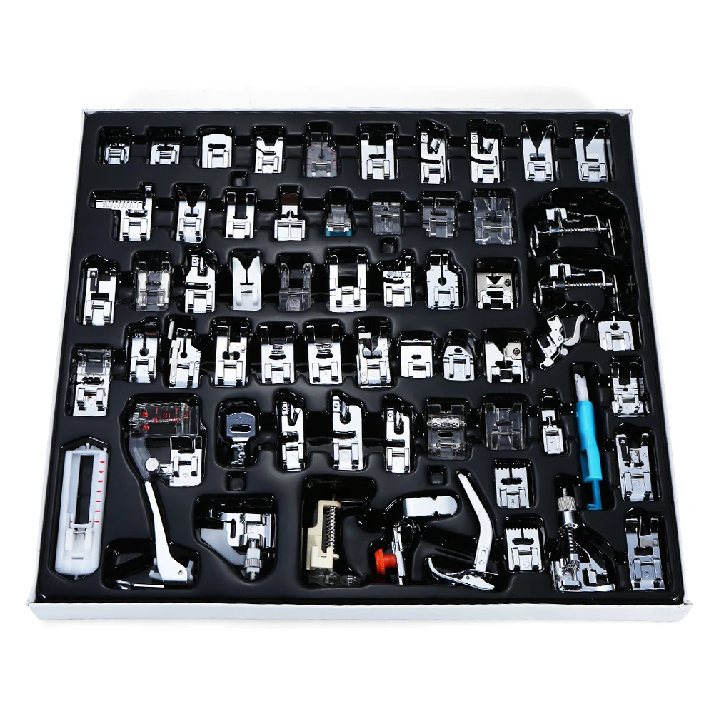 62pcs Professional Domestic Sewing Machine Presser Foot Feet Kit Accessories for Brother Singer Janome Butterfly Sewing Machines
62pcs Professional Domestic Sewing Machine Presser Foot Feet Kit Accessories for Brother Singer Janome Butterfly Sewing Machines