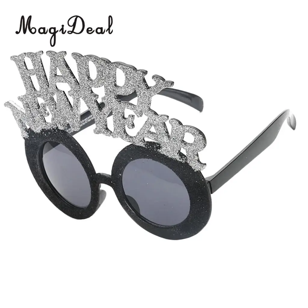 Funny Glitter New Year Party Glasses Photobooth Celebrations Sunglasses Kids Adults Christmas Holiday Party Eyeglasses Favors