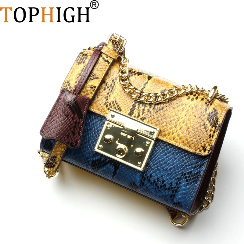 TOPHIGH brand women genuine leather tote bag female fashion serpentine prints leather handbags boston bag large shoulder bag
TOPHIGH brand women genuine leather tote bag female fashion serpentine prints leather handbags boston bag large shoulder bag