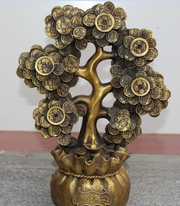 free 14" Chinese Feng shui Bronze Wealth Yuanbao Coin Money Tree Money Bag Statue fast
free 14" Chinese Feng shui Bronze Wealth Yuanbao Coin Money Tree Money Bag Statue fast