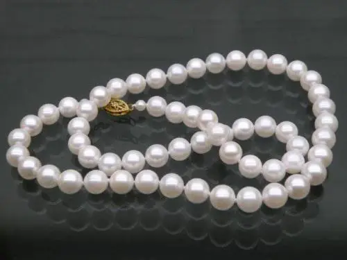 Free Shipping >>>>>Genuine AAA 7-8mm round Beautiful White Akoya pearls Necklace 18" 14k Gold
Free Shipping >>>>>Genuine AAA 7-8mm round Beautiful White Akoya pearls Necklace 18" 14k Gold