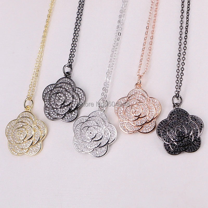 5 Strands ZYZ180-0285 Micro Pave CZ Zirconia Flower Pendants Gold Silver Rose Gold Black Fashion Necklaces For Women Jewelry
5 Strands ZYZ180-0285 Micro Pave CZ Zirconia Flower Pendants Gold Silver Rose Gold Black Fashion Necklaces For Women Jewelry