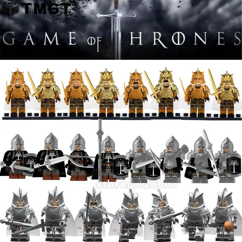 Single Sale Game of Thrones Military Ice and Fire Jaime Sword Infantry Middle Knights Weapon Building Blocks Toys for Children
Single Sale Game of Thrones Military Ice and Fire Jaime Sword Infantry Middle Knights Weapon Building Blocks Toys for Children