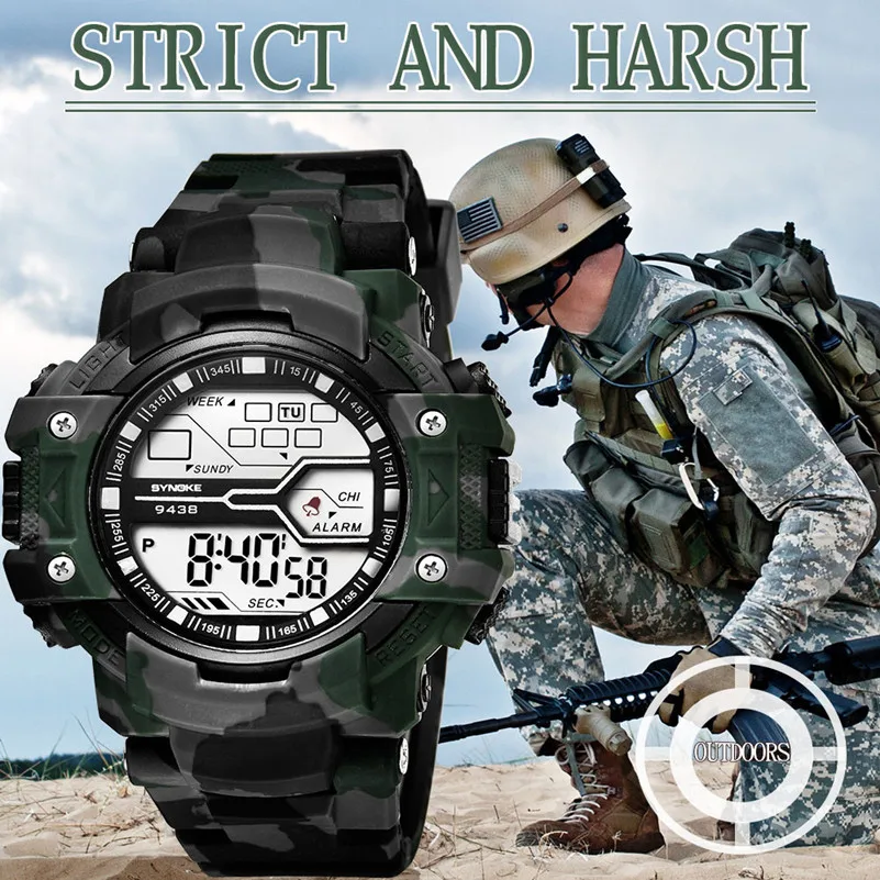 SYNOKE Sport Watches for Men Waterproof Digital Watch LED Men's Wristwatch Clock Man montre homme Big Men Watches Military 2019
SYNOKE Sport Watches for Men Waterproof Digital Watch LED Men's Wristwatch Clock Man montre homme Big Men Watches Military 2019