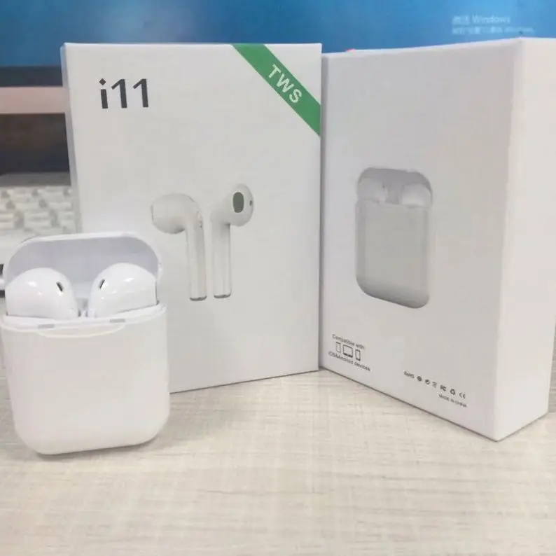 i11 TWS Bluetooth 5.0 Wireless Earphones Earpieces mini Earbuds i7s With Mic For iPhone X 7 8 Samsung S6 S8 Xiaomi Huawei
i11 TWS Bluetooth 5.0 Wireless Earphones Earpieces mini Earbuds i7s With Mic For iPhone X 7 8 Samsung S6 S8 Xiaomi Huawei